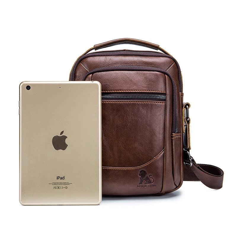 Luxury Leather Business Multifunction  Messenger Bag  With Shoulder Strap