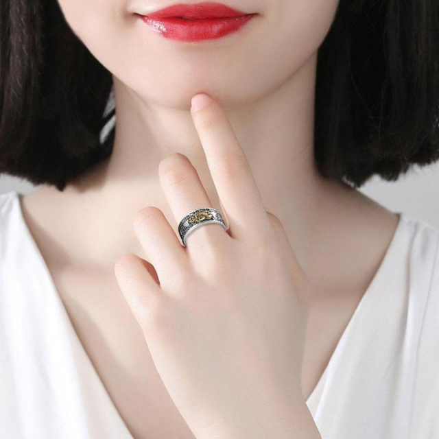 Pixiu Feng Shui Luck, Wealth & Protection Adjustable Ring  for Unisex