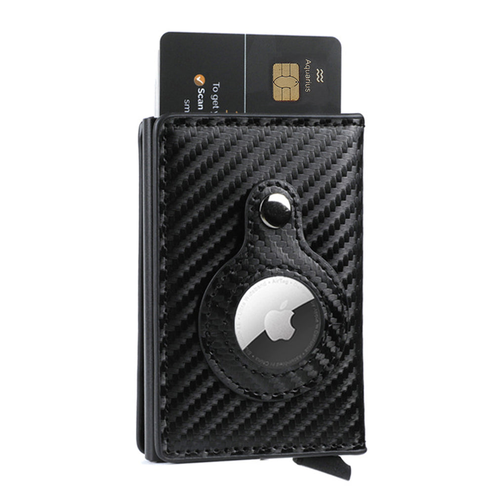 Unisex Minimalist Pocket Size Carbon Fiber Wallet With RFID Blocking Technology &  AirTag Slot