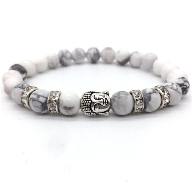 Silver Plated Rhinestone Buddha Bracelet. - Snazzy Jahzzie LLC