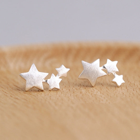 Star Stud Earrings 100%  925 sterling silver